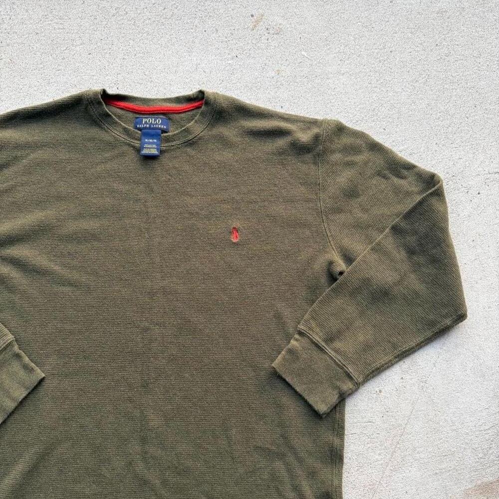 Green polo ralph lauren thermal shirt XL